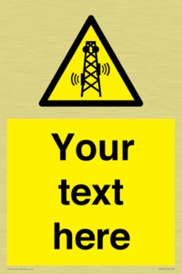 Custom warning RF radiation transmitter